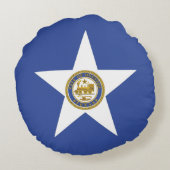 ラウンド装飾用クッションとヒューストン米国国旗 ラウンドクッション (裏面)