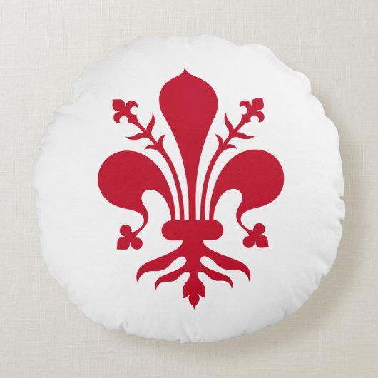 ラウンド装飾用クッションとフィレンツェ州旗,イタリア ラウンドクッション (正面)