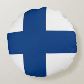 ラウンド装飾用クッションとフィンランド国旗 ラウンドクッション (裏面)