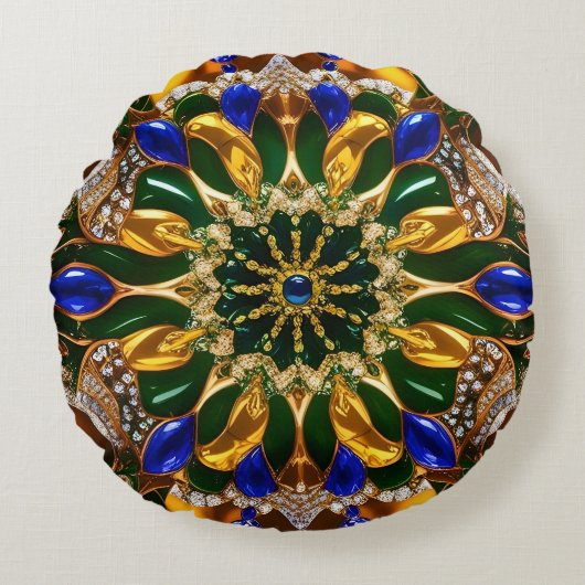 ラウンド装飾用クッションとブラジル色 ラウンドクッション (正面)