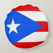 ラウンド装飾用クッションとプエルトリコ国旗 ラウンドクッション (裏面)