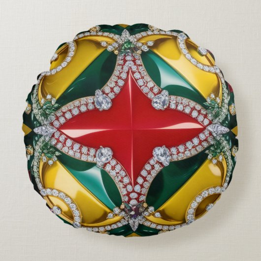 ラウンド装飾用クッションとロサンゼルスカラー ラウンドクッション (正面)