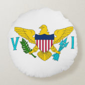 ラウンド装飾用クッションとヴァージン諸島国旗 ラウンドクッション (裏面)