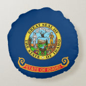 ラウンド装飾用クッションと米国アイダホ州旗 ラウンドクッション (裏面)