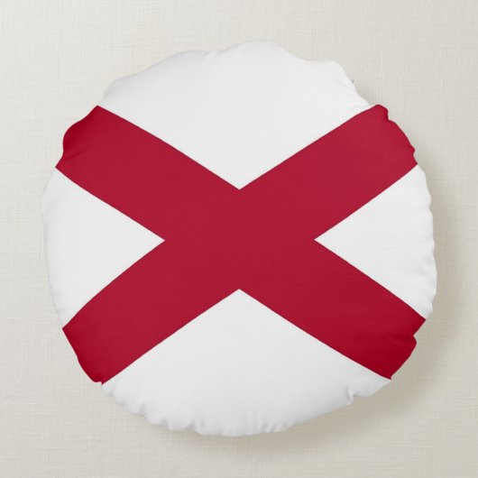 ラウンド装飾用クッションと米国アラバマ州旗 ラウンドクッション (裏面)