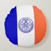 ラウンド装飾用クッションと米国ニューヨーク州旗 ラウンドクッション (正面)