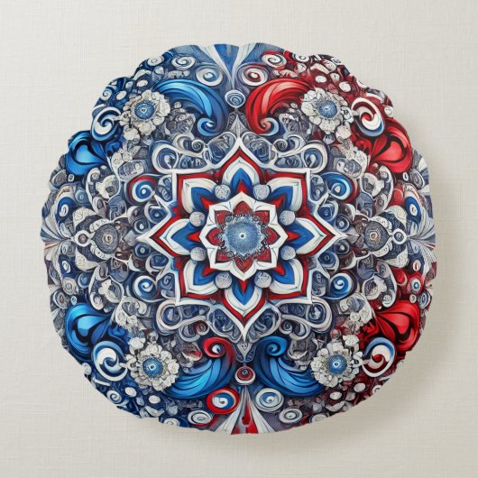 ラウンド装飾用クッションフランスのカラーデザイン ラウンドクッション (正面)