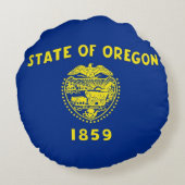 ラウンド装飾用クッション（オレゴン州旗） ラウンドクッション (裏面)