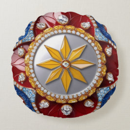 ラウンド装飾用クッション（コロンビア色） ラウンドクッション