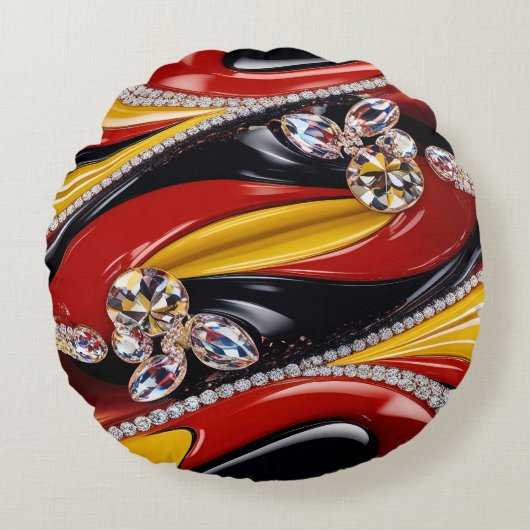 ラウンド装飾用クッション（ベルギーカラー） ラウンドクッション (正面)