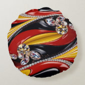 ラウンド装飾用クッション（ベルギーカラー） ラウンドクッション (裏面)