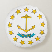 ラウンド装飾用クッション、ロードアイランド州旗 ラウンドクッション (裏面)