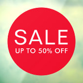 ラウンド販売のサインとカスタム文字または最大50%オフ ウィンドウサイン (シート3)