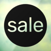 ラウンド販売サイン黒い透明な窓の固定 ウィンドウサイン (シート3)