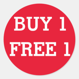 ラウンド買1フリー1ショップ販売ラベル ラウンドシール