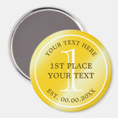 ラウンド金ゴールドメダル1位賞冷蔵庫用マグネット マグネット (正面/裏面)