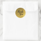 ラウンド金ゴールド結婚ステッカー ラウンドシール (バッグ)