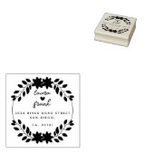 ラウンド離れカップル名結婚の差出人住所 ラバースタンプ (押印)