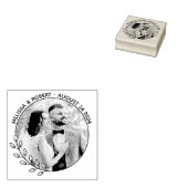 ラウンド離れリースカスタムフォト結婚ズ ラバースタンプ (押印)