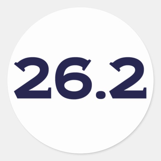 ラウンド26.2マラソン ラウンドシール (正面)