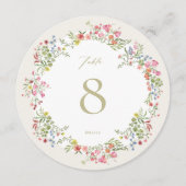 ラウンド5 x 5フローラアー結婚チのテーブル番号 (正面)