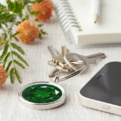 ラウンド・エメラルド・キーチェーン キーホルダー (側面)