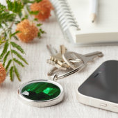 ラウンド・エメラルド・キーチェーン キーホルダー (側面)