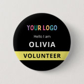 ラウンド カスタム ボランティア イベント バッジ 名前 タグ ロゴ (正面)