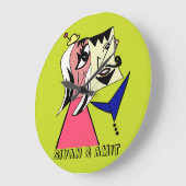 ラウンド カップル キャラクター クロック (傾斜)