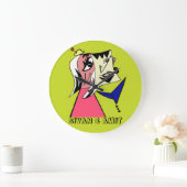 ラウンド カップル キャラクター クロック (ホーム)