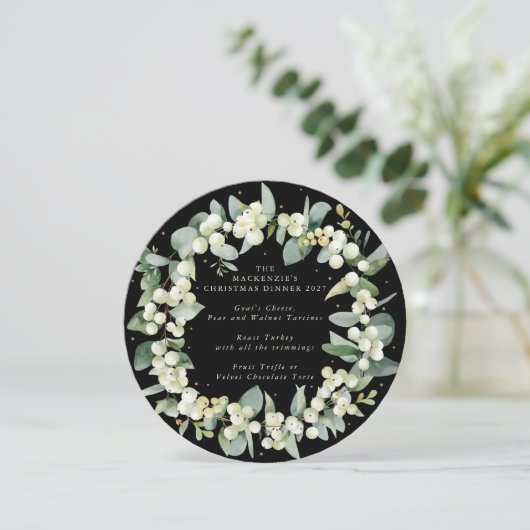 ラウンド/スクエアスノーベリーリースクリスマスディナー メニュー (スタンド正面)