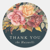 ラウンド/スクエアフローラ縁どありがとう ラウンドシール (正面)