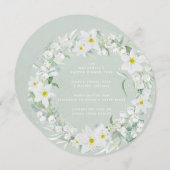 ラウンド/スクエアホワイト春の花イースターリース メニュー (正面/裏面)