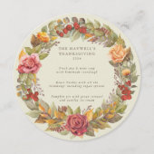 ラウンド/スクエア秋季リース感謝祭ディナー メニュー (正面)