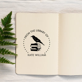 ラウンド・スタンプのライブラリからのレイヴン セルフインキングスタンプ