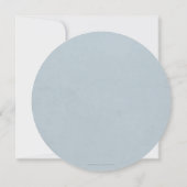 ラウンド ブルー + ホワイト フローラルリース イースターブランシュ 招待状 (裏面)