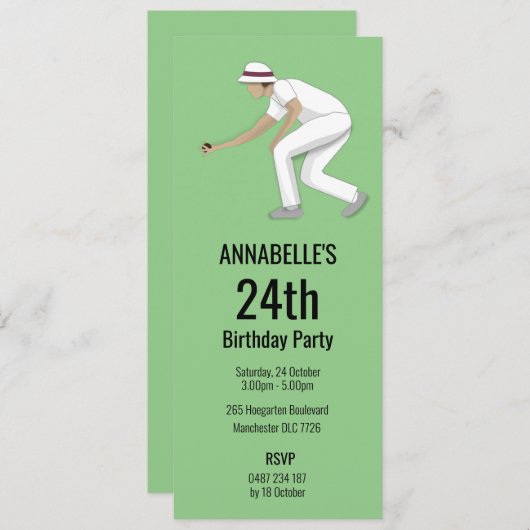 ラウンド・ボウリング 招待状 (正面/裏面)