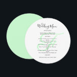 ラウンド モノグラム ウェディング メニュー テンプレート<br><div class="desc">丸型または四角型のウェディング メニュー テンプレートで、モノグラムのイニシャルがミント グリーンの色でデザインされています。 白いカードには、タイトルが黒のスクリプトで、メニューのリストは印刷されたテキストで表示されます。 セクションにはスペースと大文字を使用するか、必要に応じて文言を変更してください。 カップルの結婚式のモノグラムは、文言の背後にある中央に印刷されます。 裏面は同じライトグリーンの色です。</div>