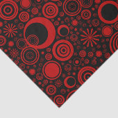 ラウンド・レッド・ブラック・ティッシュ・ラッピング・紙 薄葉紙 (詳細)