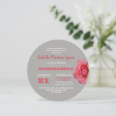 ラウンド ローズ グレー キンセアニエラ インビテーション (スタンド正面)