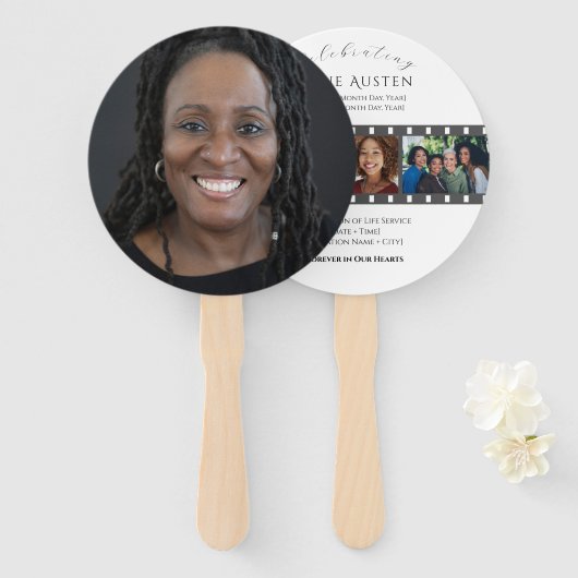 ラウンド 葬儀 式典 プログラム ファン クラシック ＆ ソフト (正面&裏面)