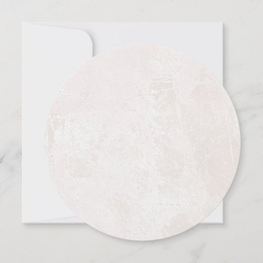 ラウンドBOHOフローラパンパピンクウォーターカラーリース 招待状 (裏面)