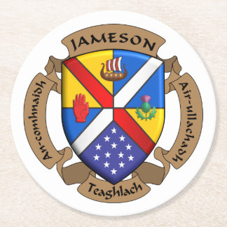 ラウンドJamFamコスター – 4 ラウンドペーパーコースター