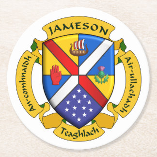 ラウンドJamFamコースター – 2 ラウンドペーパーコースター