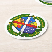 ラウンドJamFam Coster-3 ラウンドペーパーコースター (アングル)