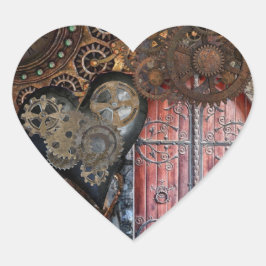 ラウンドSteampunkドアポケット時計結婚のシール ハートシール