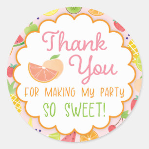 ラウンドTWO-TTI Fruitti Thank You Sticker ラウンドシール