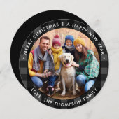 ラウンモダンドカスタムフォトブラックグレーバッファロープレイド シーズンカード (正面/裏面)