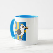 ラウ素晴らしマ・フィンランドの黒い背中のカモメ マグカップ (正面左)