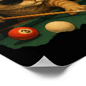 ラウ遊ンジCaでのCatのプールクールビリおもしろいヤード ポスター (角)